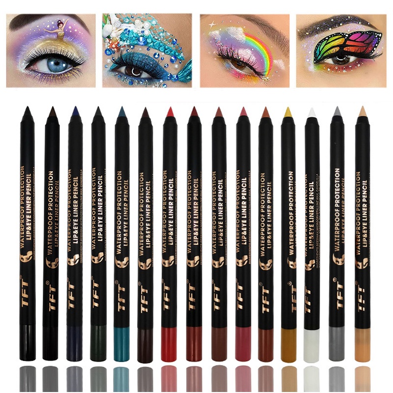 TFT Multifunction 15 Colors Pearly Eyeliner Eye Shadow Pencil / Waterproof Smooth Long Lasting