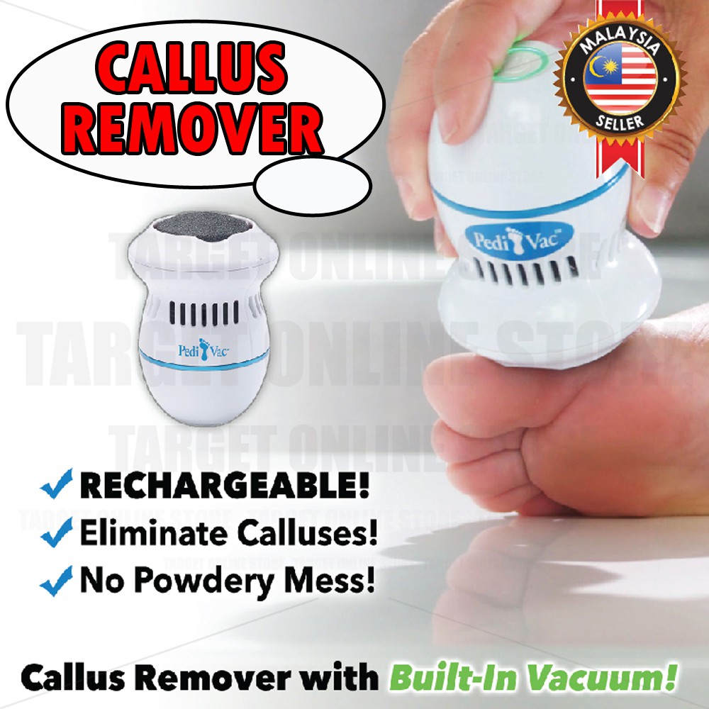 Pedi Vac Callus Remover for Feet with Built-in Vacuum Remove Dead Skin from  Feet