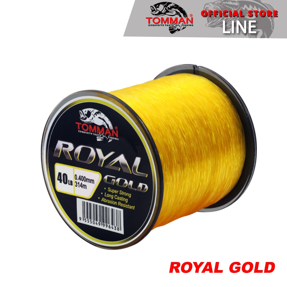 Tomman Royal Gold Monofilament Fishing Line 236m-1000m (12LB-60LB) Bulk