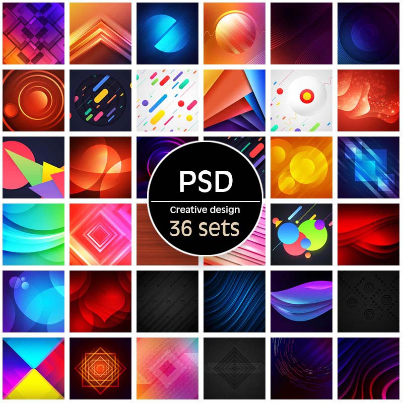 Background Design Template Bundle Pack / Lines / Color Blocks / Dots ...