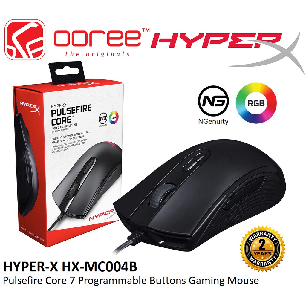 HYPERX HYPERX PULSEFIRE CORE WIRED RGB GAMING MOUSE WITH HYPERX