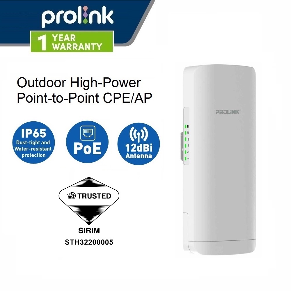 [Discontinued] Prolink Outdoor Long-Range Wireless-N 300Mbps Bridge CPE ...