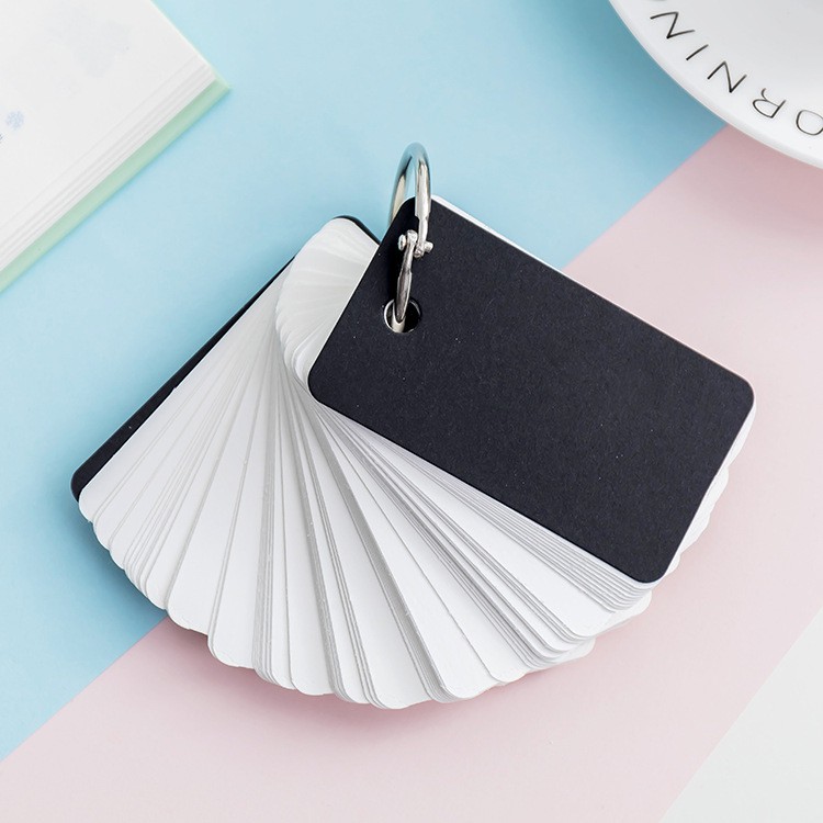 Card Paper Cover Iron Ring Notepad Craft Paper Pad Plain Mini Memo