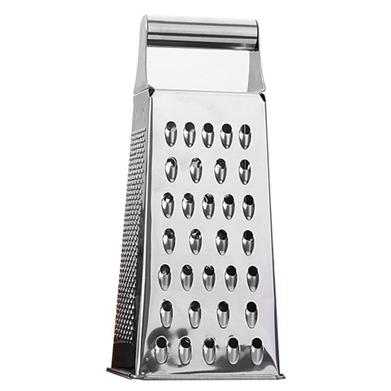 Kaboer Kitchen Stainless Steel 4sided Box Food Grater Vegetable Cheese Slicer Shredder, Silver