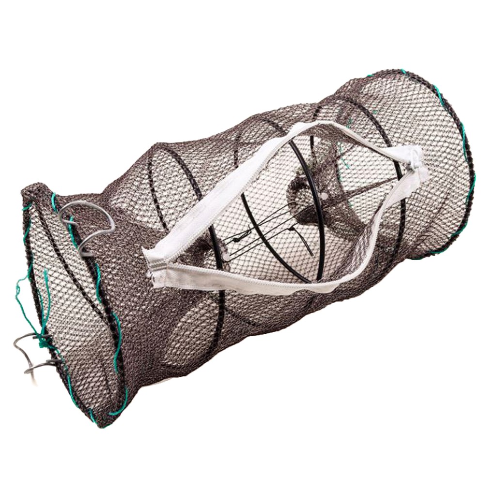 Folded Fishing Net Shrimp Minnow Crayfish Crab Baits Cast Mesh