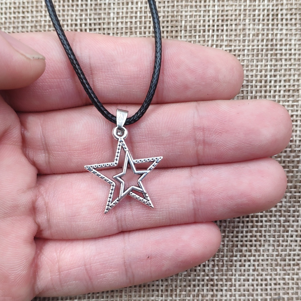 Star Moon Universe Vintage Metal Lariat Necklace With Star Moon Pendant For Women main image 1