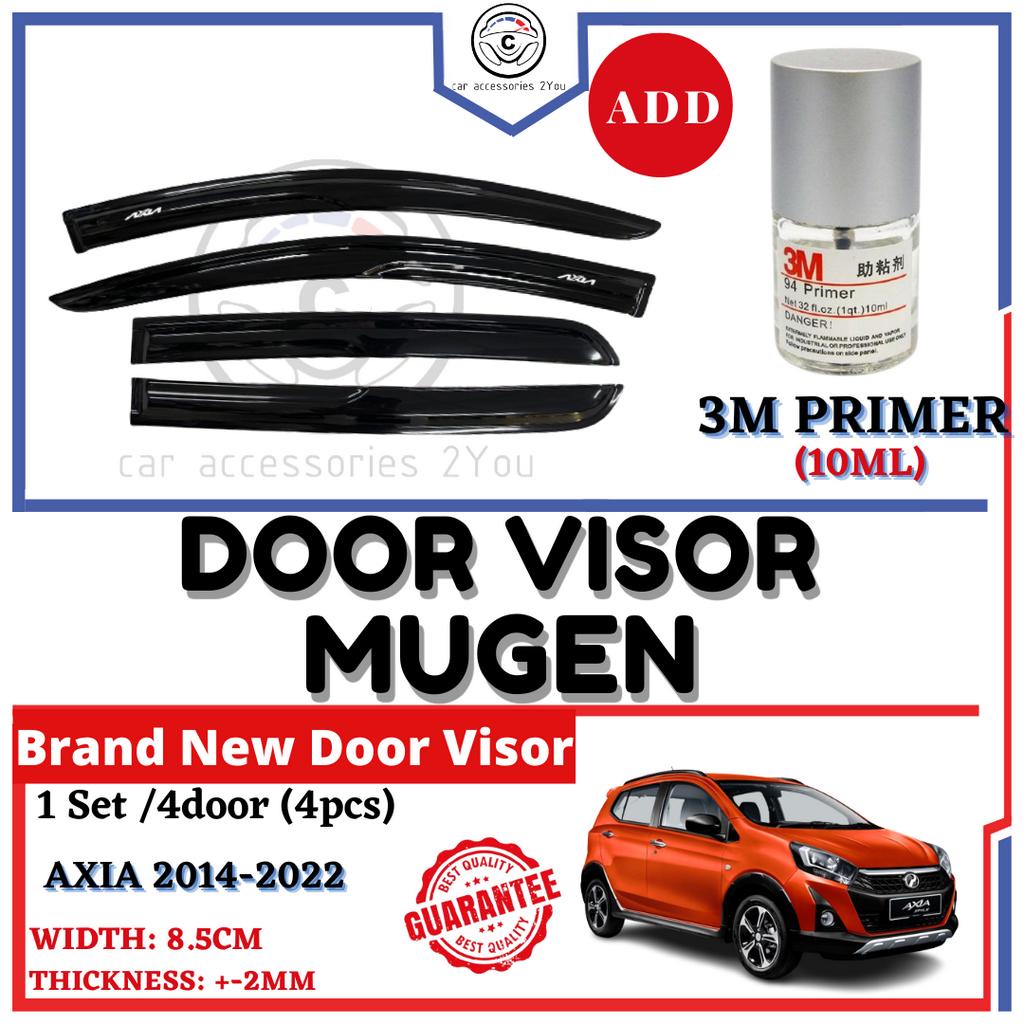 Perodua Axia ( 2014-2022 )Door Visor Mugen Style Acrylic Wind Deflector ...