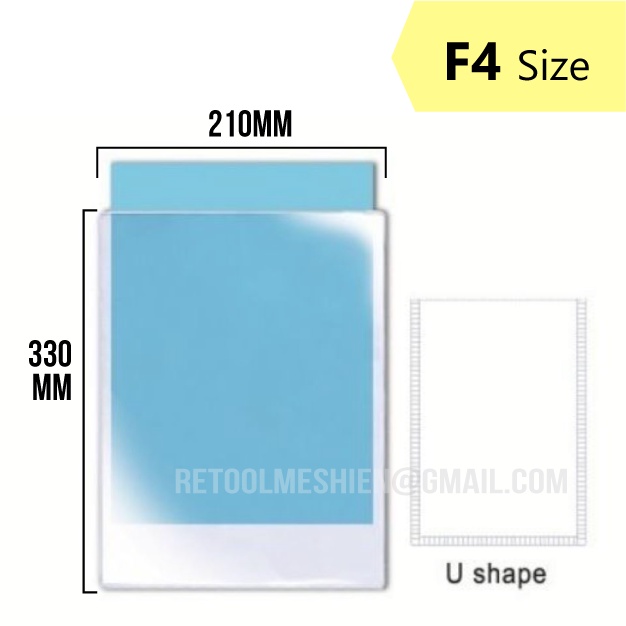 6pcs Super Thick Waterproof Clear A3/A4/F4 Soft File Holder L/U/C Shape ...