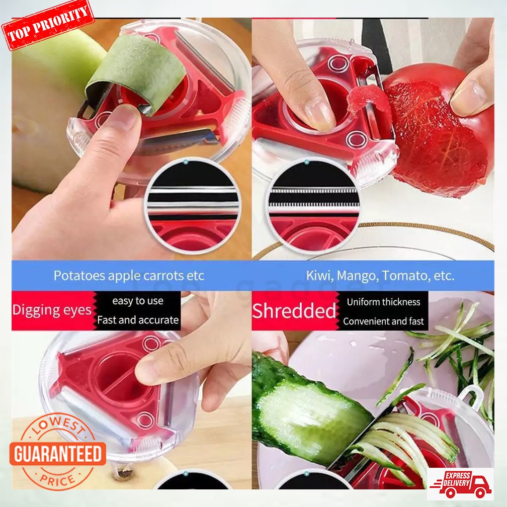 🔥Ready Stock🔥3 in 1 Peeler Knife Multifunctional Fruit Peeling