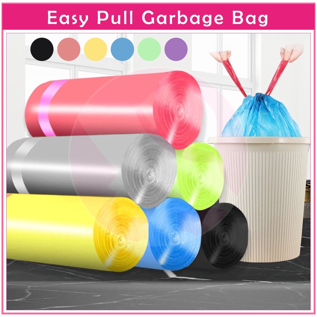 Automatic Closing Tie On Garbage Bag Bags With Rope Easy Pull 45cmx50cm ...