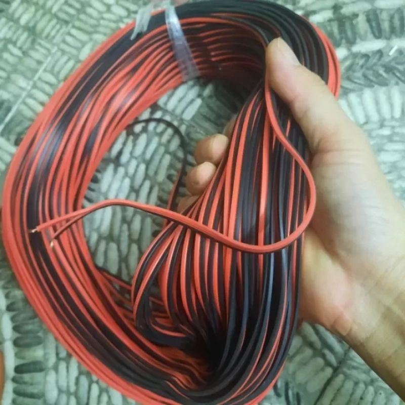 5 meters of red/black double wire with multi-strand copper core (each ...