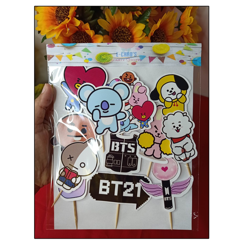 BTS BT21 Cupcake Topper | Shopee Malaysia