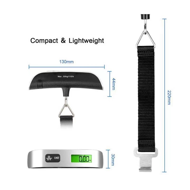 Portable Digital LCD Electronic Luggage Bag Backpack Scale Hanging ...