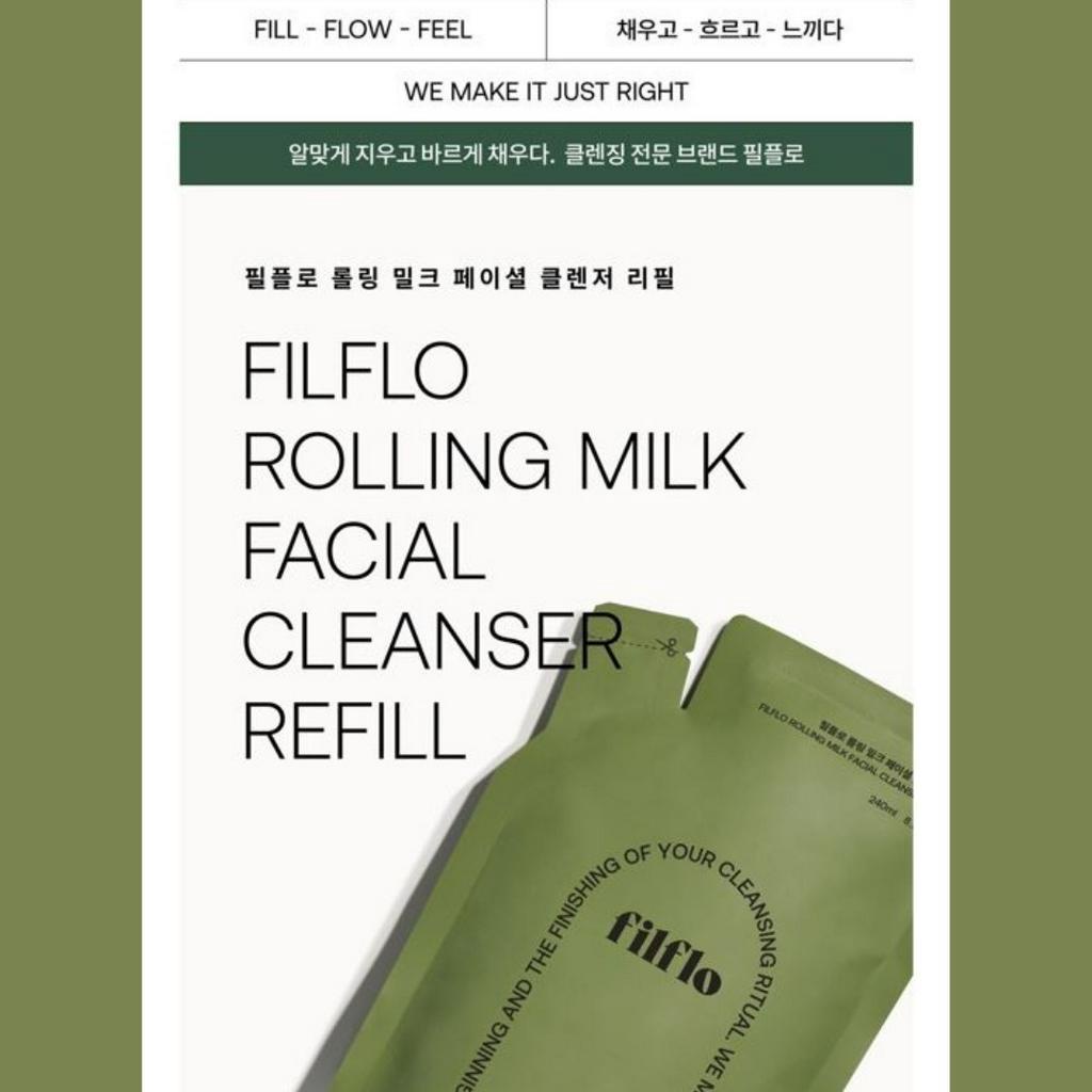 [FILFLO] rolling milk facial cleanser 240ml (Refill) | Shopee Malaysia