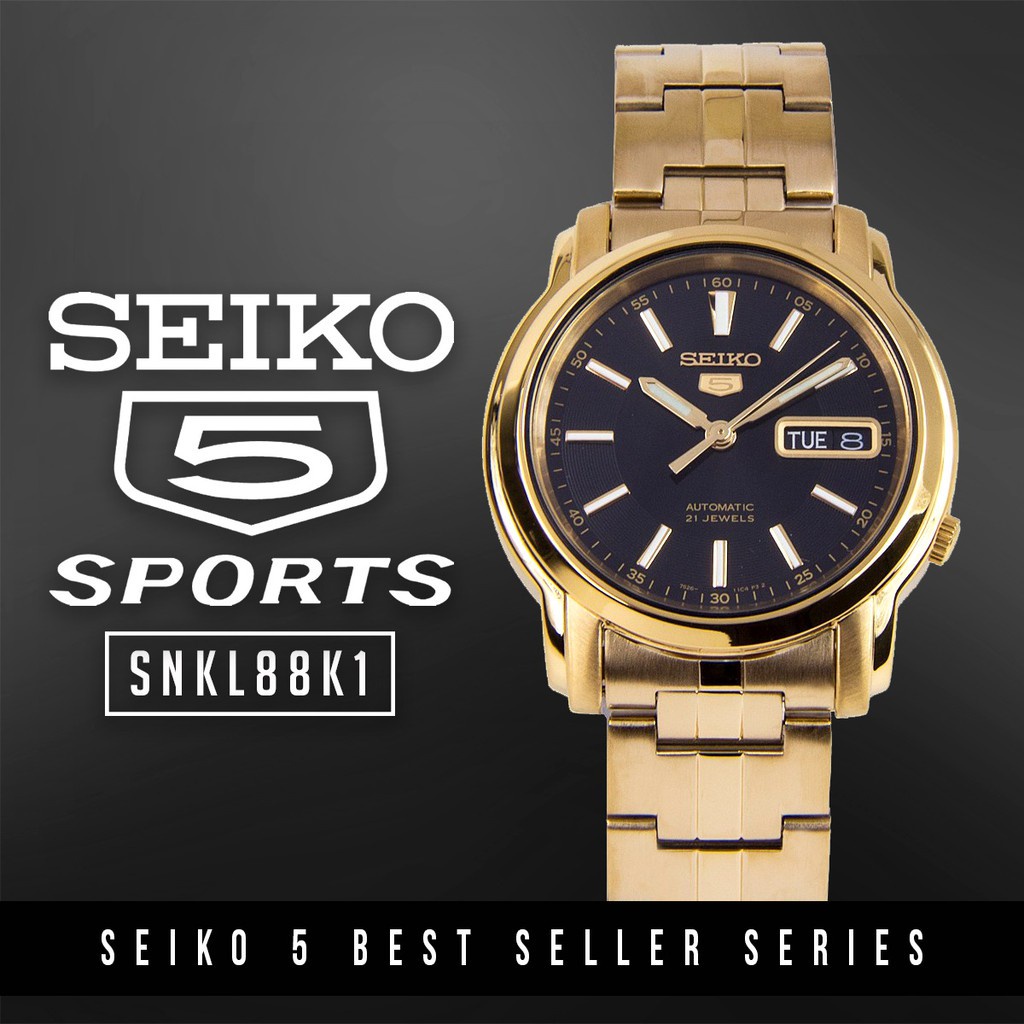 SEIKO 5 CLASSIC GOLD AUTOMATIC SNKL88K1 Shopee Malaysia