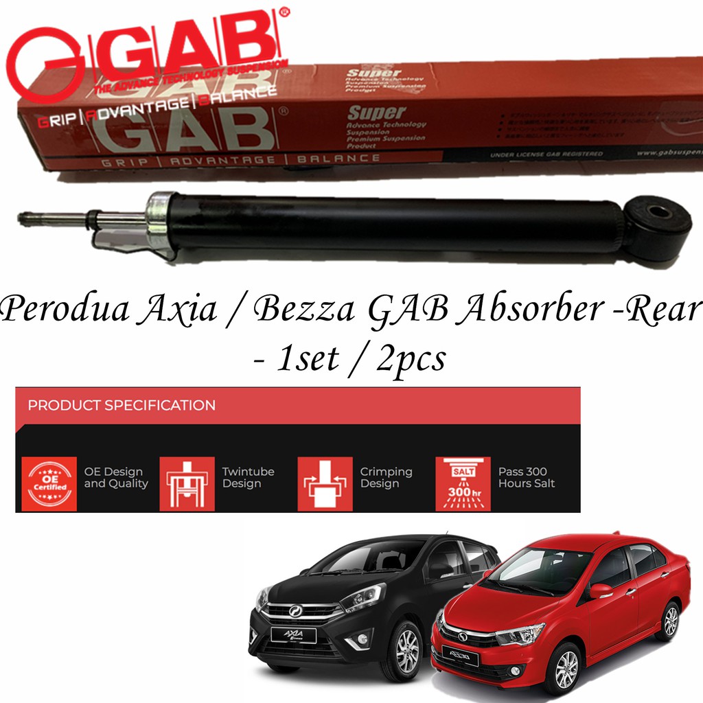 GAB Absorber Axia Bezza Front / Rear -Original (2PCS) | Shopee Malaysia