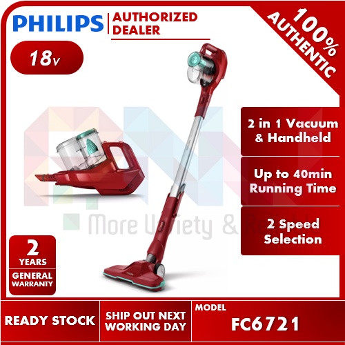 Philips 18V Cordless Handheld Stick Vacuum Cleaner FC6721 (FC6721/01