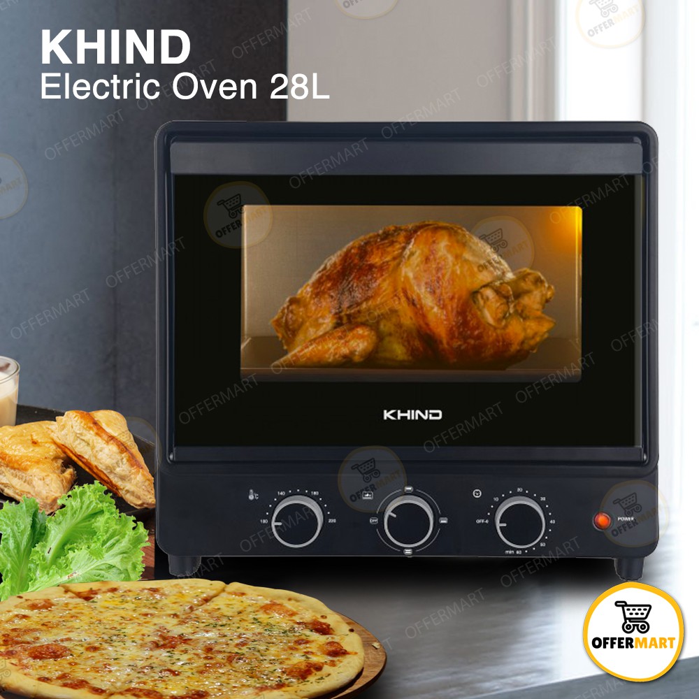 KHIND Electric Oven OT2800 (28L) 2 Years Warranty 2 Baking Trays