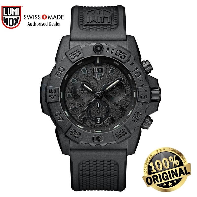 (Official Warranty) Luminox Navy SEAL Chronograph BlackOut Men Watch ...