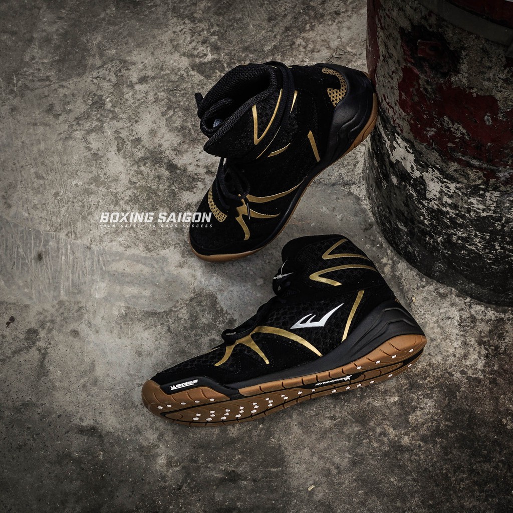 Everlast Michelin PIVT Low boxing Shoes In Black/Yellow Shopee Malaysia