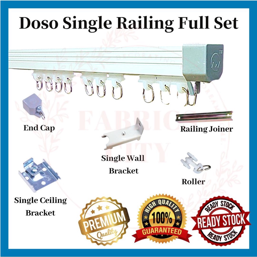 Single Curtain Railing Aluminium / Curtain Tracking / Super Doso ...