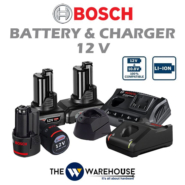 Bosch 12V Battery & Charger 12 V Starter Kit ( 1.5Ah / 2.0Ah / 4.0Ah