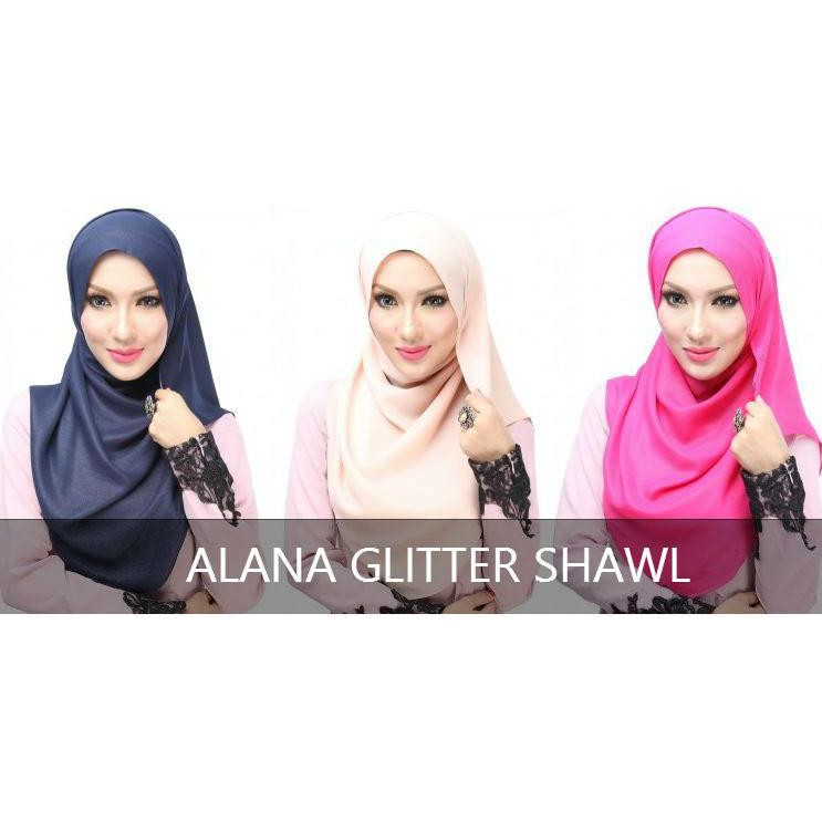 ALANA INSTANT SHAWL PLAIN - STORM main image 1