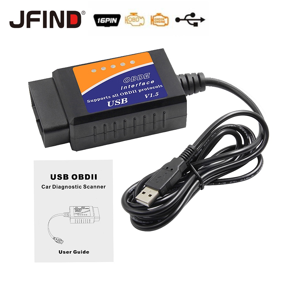 USB ELM327 V1.5 OBD 2 OBDII Diagnostic Scanner for Window PC V1.5 ...