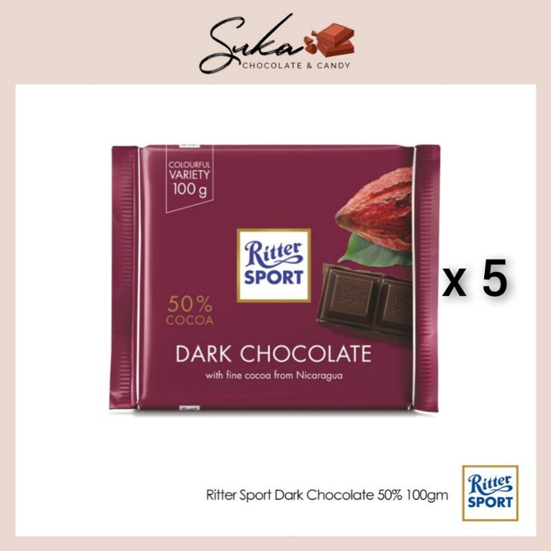 Buy Ritter Sport 50% Dark Chocolate 100g