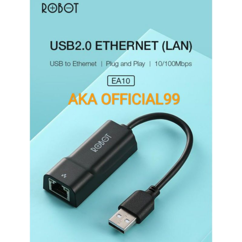 ROBOT EA10 CONVERTER USB LAN ETHERNET ADAPTER USB2.0 TO RJ45 ORIGINAL ...