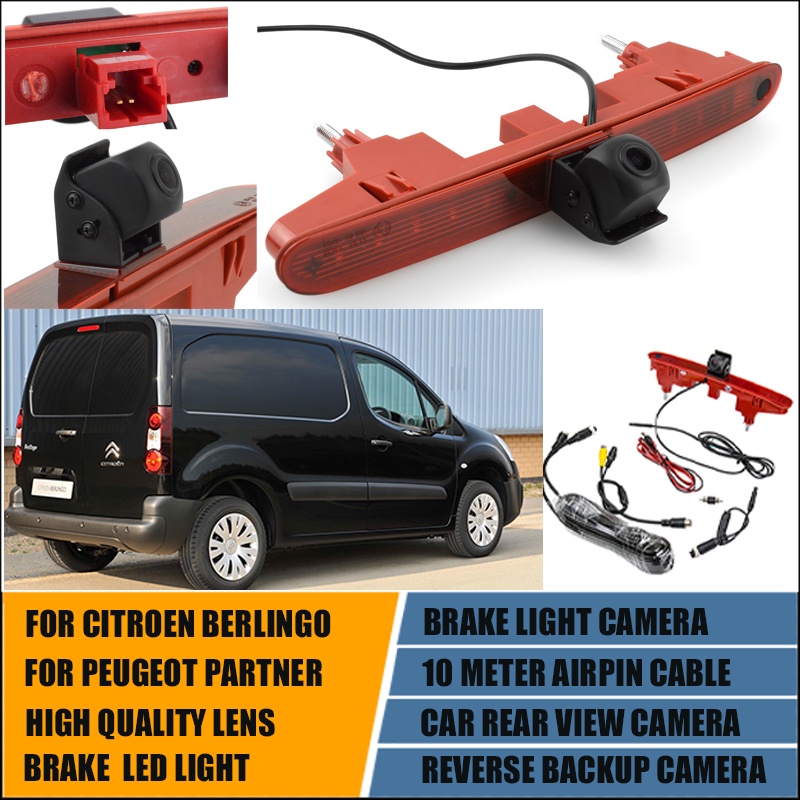 Car Brake LED Light Rear View Reversing Camera For Citroen Berlingo