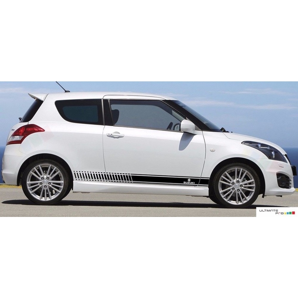 2Pcs Sticker Decal Graphic Body Kit Stripes for Suzuki Swift Sport Lip ...