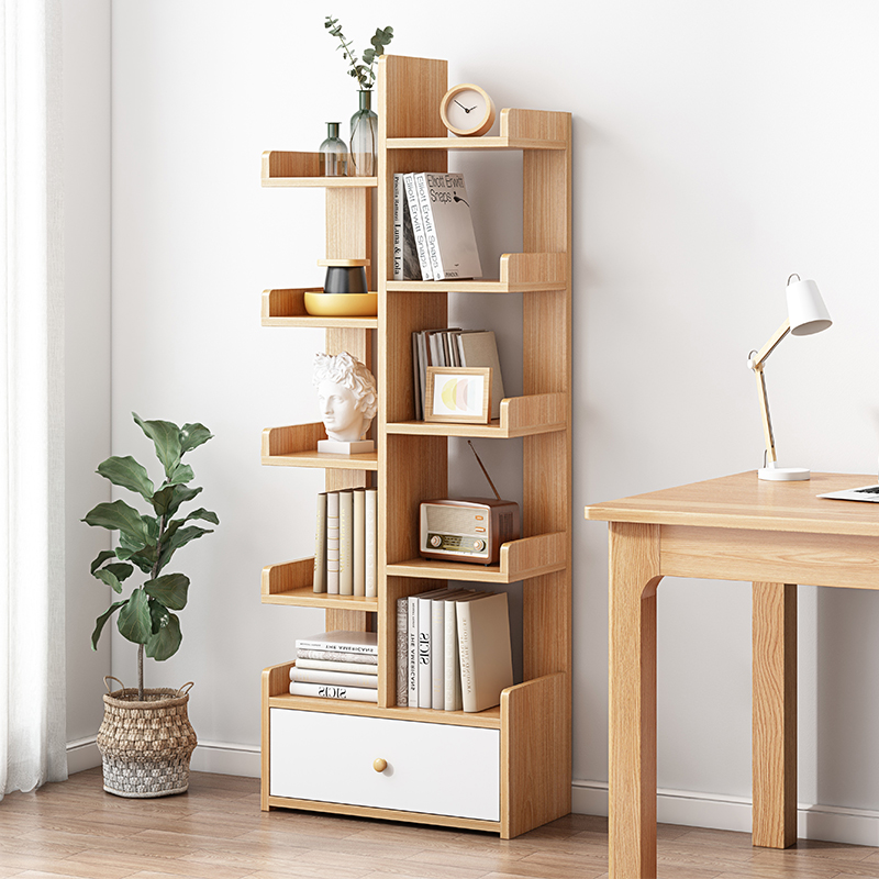 Nordic bookshelves floortoceiling shelves small bookcases solid wood