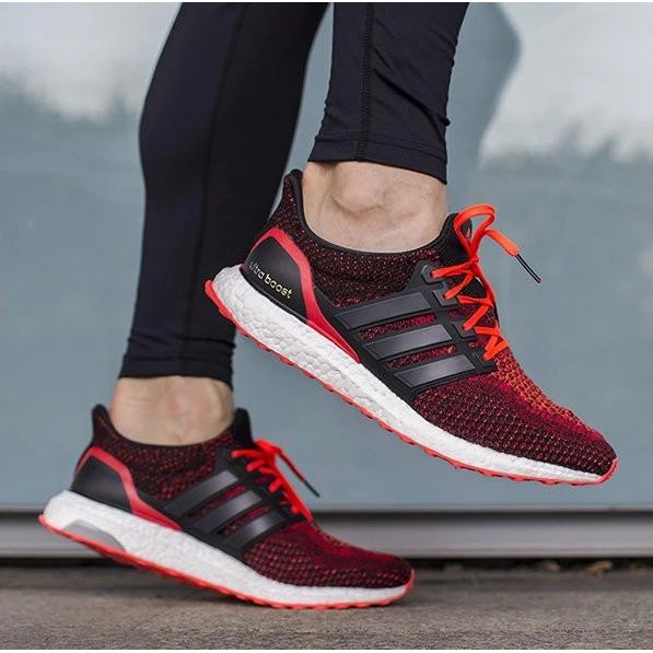 Adidas ultra boost shop core black solar red