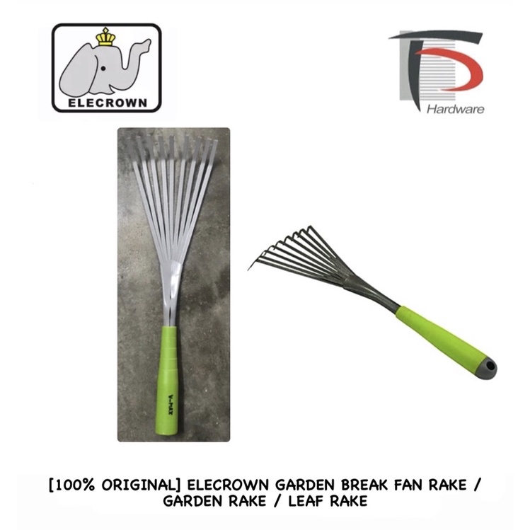 [100% ORIGINAL] ELECROWN GARDEN BREAK FAN RAKE / GARDEN RAKE / LEAF ...