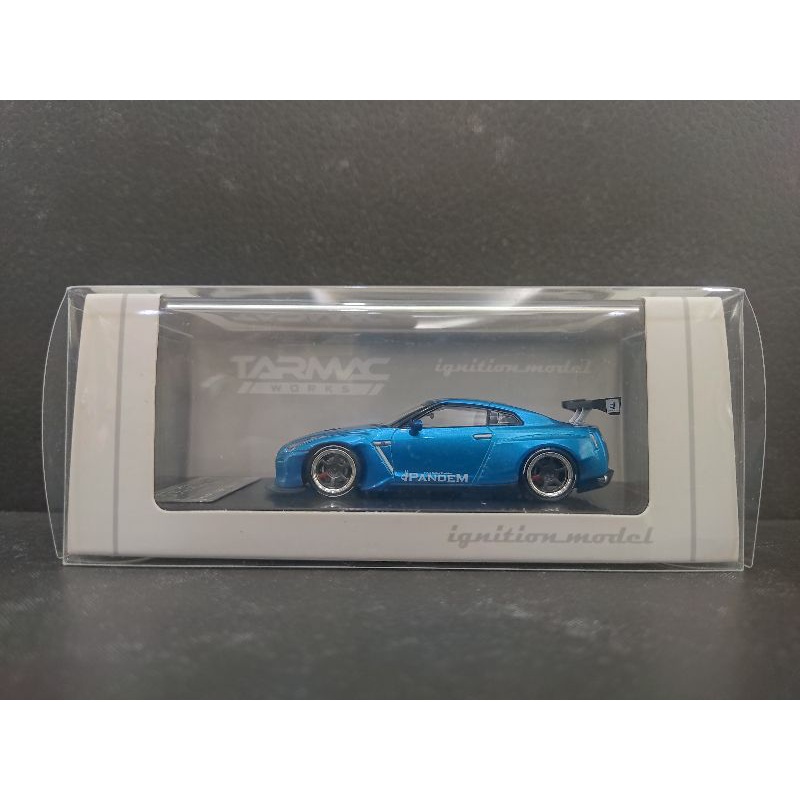 IGNITION MODEL 1/64 PANDEM NISSAN R35 GT-R BLUE METALLIC TARMAC WORKS ...