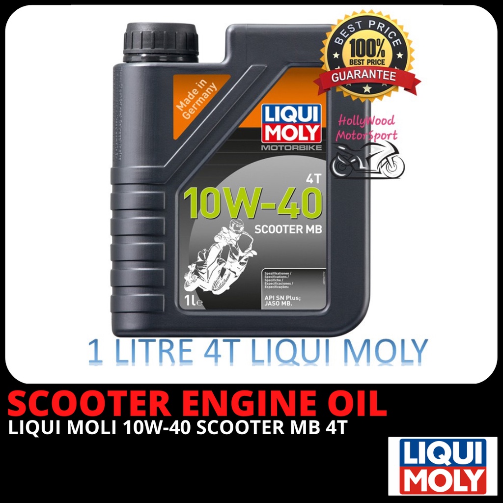 LIQUI MOLY 10W40 SCOOTER MB ENGINE OIL 4T FOR YAMAHA NVX NMAX XMAX TMAX
