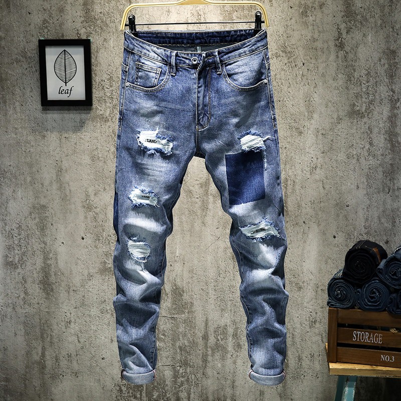 Men's hot sale ripped joggers