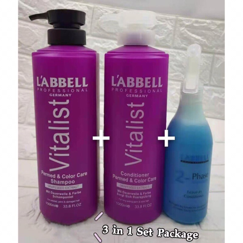 ( 3 in 1 set ) Labbell Shampoo 1000ML + Labbell Conditioner 1000ML ...