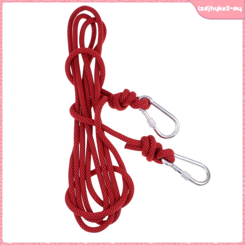 BolehDeals 5M 10mm Outdoor Rock Climbing Rope Rescue Rappelling Safety Static  Rope