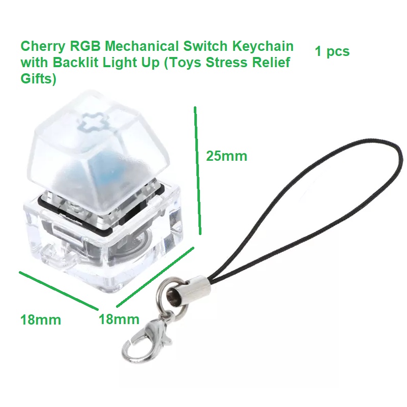 Cherry MX Mechanical Switch Keychain with backit light multi colour ...