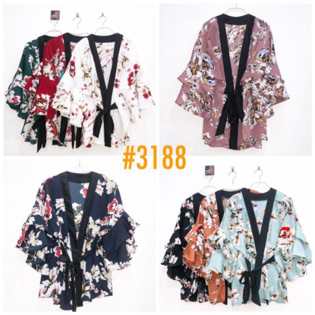 Cardigan on sale kimono shopee