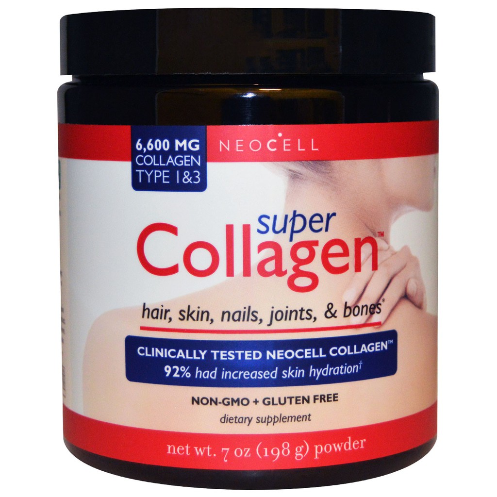 Neocell, Super Collagen Powder, Type 1 & 3, 6600mg (198 g) | Shopee ...