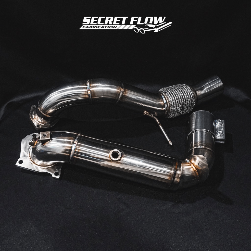 Honda Civic FK8R 2.0T Secretflow 3.5" Catless Downpipe & Front Pipe ...