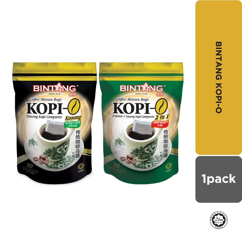 BINTANG KopiO (KOPI O Kosong / KOPI O with Sugar) 10g x 20
