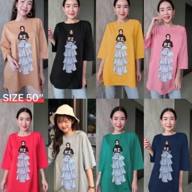 💥ready Stock💥 🔥hot Item🔥baju Tshirt Viral Freesize Dada 50 Big Size Loose Top Lengan 3suku 