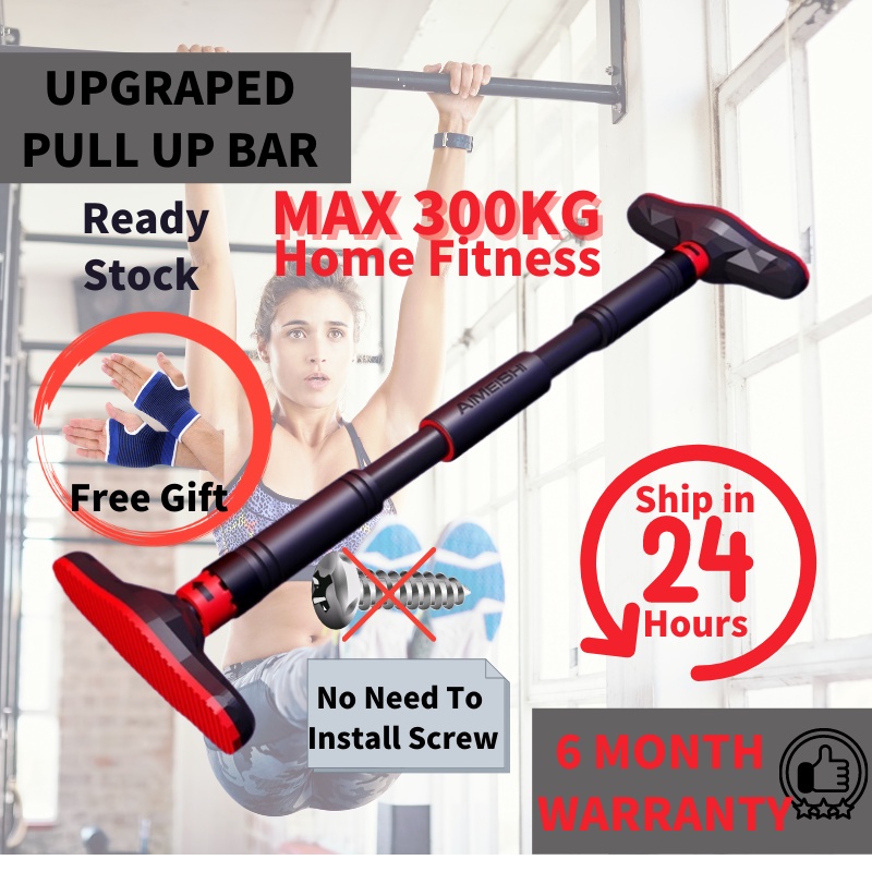 [Ready Stock] Pull Up Bar Home Screwless Safety Horizontal bar Push Up