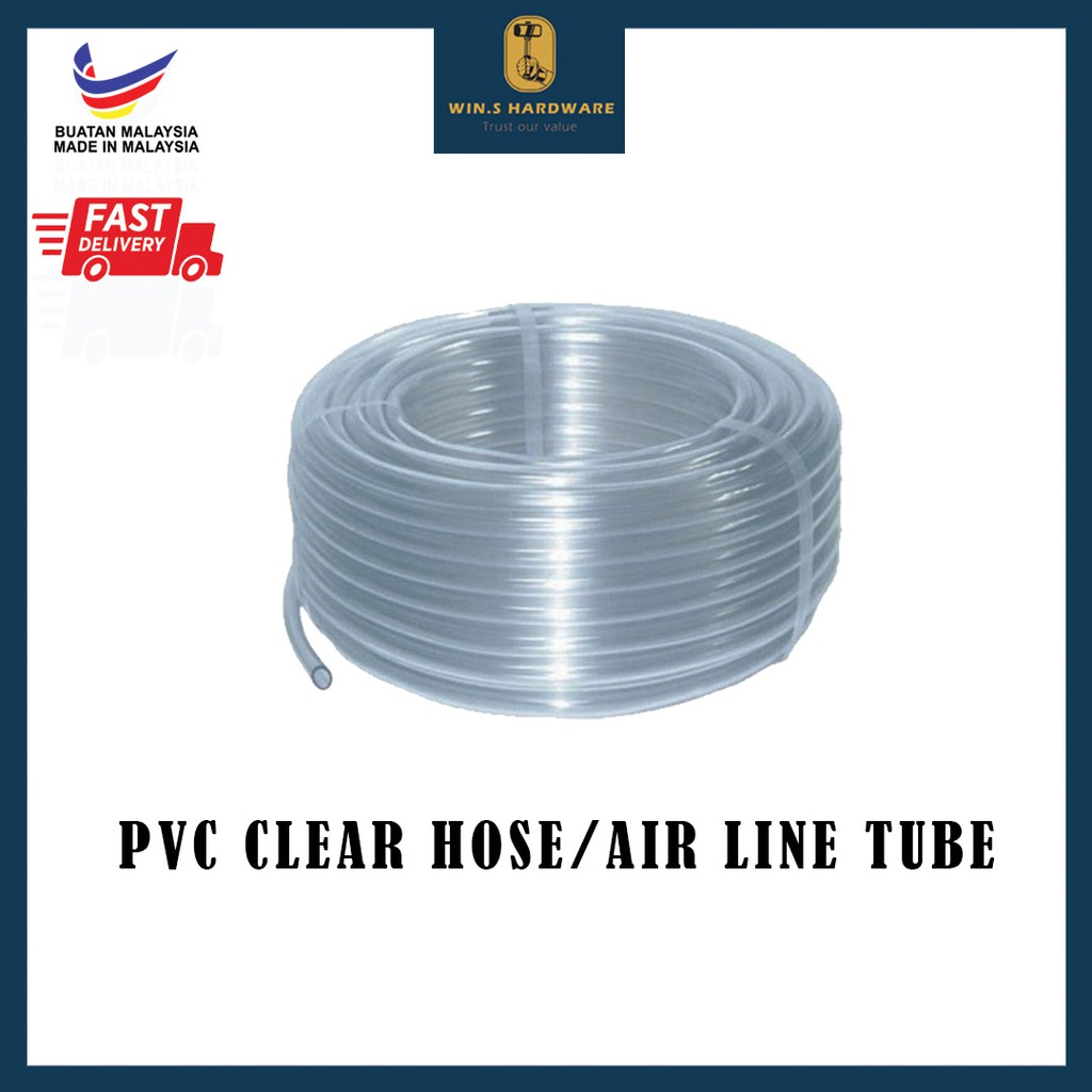 PVC CLEAR HOSE PIPE/ TRANSPARENT HOSE / AIR LINE TUBE (TEBAL) Shopee