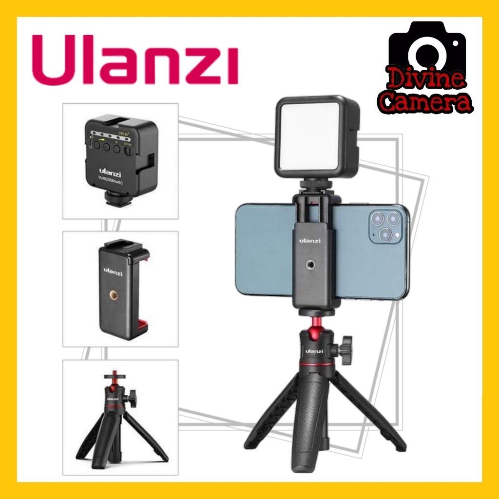 Vlog set: Ulanzi table tripod, phone holder & microphone