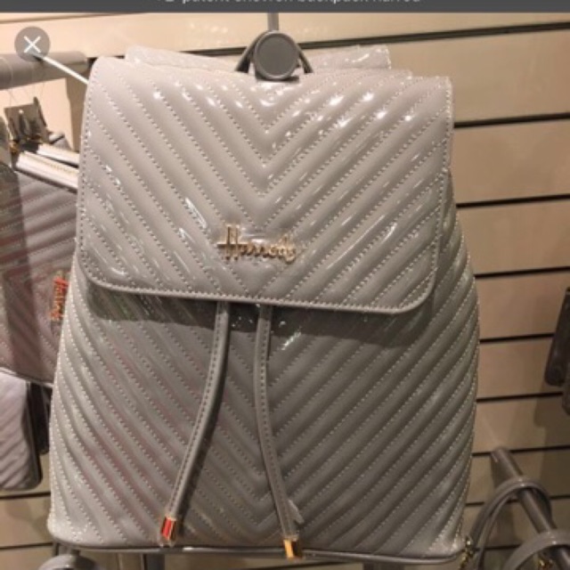 Harrods Patent Chevron Backpack ORIGINAL Shopee Malaysia